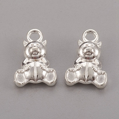 Tibetan Style Alloy Charms, Lead Free and Cadmium Free, Bear