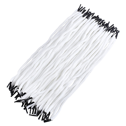 Câblés de polyester, avec un embout de cordon noir, pour la fabrication de poignée de corde de sac de cadeau de bricolage