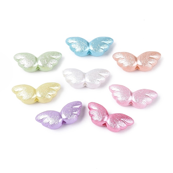 Текстурированные непрозрачные акриловые бусины, крыло