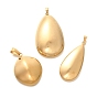 Вакуумное покрытие pvd 304 подвески из нержавеющей стали, реальный 18 k позолоченный, каплевидный/овальный шарм