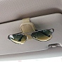 Cowhide Glasses Holders for Car Sun Visor, Eyeglasses Sunglasses Hanger Mount, Universal Car Accessories with Ticket Card Clip