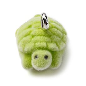 Кулоны из флокированной смолы, черепаха, с железной платиной петлей