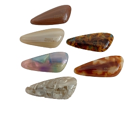 Заколки из кожи аллигатора из ацетата целлюлозы (смола), треугольные, заколка для волос без следов челки для женщин и девочек