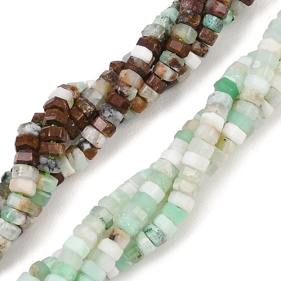 Натуральный халцедон, граненые, шестиугольник