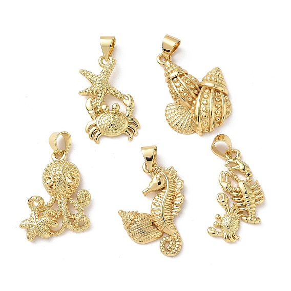 Латунные подвески, реальный 18 k позолоченный