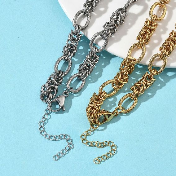 9.5мм 304 цепочки из нержавеющей стали в византийском стиле для женщин и мужчин, ионное покрытие (ip)