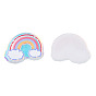 Transparent Printed Acrylic Cabochons, Rainbow