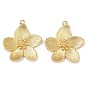 Латунные подвески, цветок, с прыжковых колец, без свинца и без кадмия, долговечный, стойки покрытие