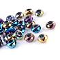Гальванизируйте стекла Европейский бисером, бусины с большим отверстием, граненые, шайба