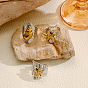 304 anneaux ouverts pour manchettes en acier inoxydable, bague bicolore