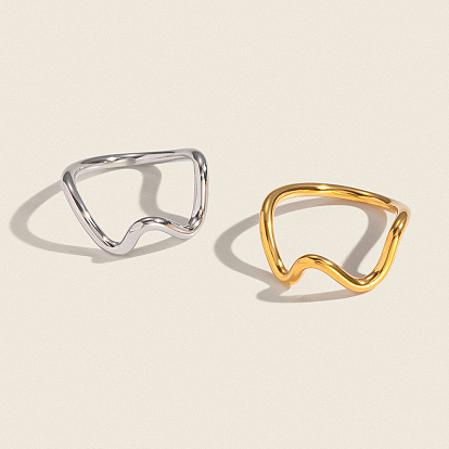 304 Кольца из нержавеющей стали неправильной формы для женщин