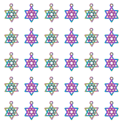 30 подвески из сплава шт., без кадмия и без свинца, звезда Давида