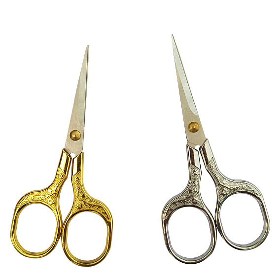 Ножницы из нержавеющей стали с рисунком цветка сливы с покрытием из цинкового сплава, для шитья рукоделие вышивка крестиком