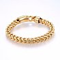 304 Stainless Steel Chain Bracelets, with Bayonet Clasps