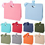10 наборы 10 цветные бумажные пакеты для упаковки ювелирных изделий с полиэстерной лентой, квадратный