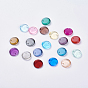 Transparent Acrylic Charms, Faceted, Flat Round