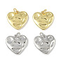 Brass Pendants, Cadmium Free & Lead Free, Heart