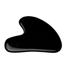 Planches de gua sha en obsidienne noire naturelle, grattage des outils de massage, outils pour le visage gua sha, cœur