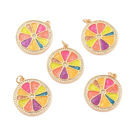 Экологически чистый кубический цирконий из латуни с эмалевыми подвесками, долговечный, без свинца, без кадмии и без никеля, реальный 18 k позолоченный