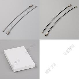40piezas 2 colores resistentes 304 llaveros de cable de alambre de acero inoxidable, llaveros recubiertos de plástico para exteriores, colgar etiquetas de equipaje y portaetiquetas de identificación