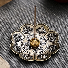 Brass Incense Burners Holder, Aromatherapy Furnace Home Decor, Flower