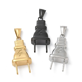 304 Stainless Steel Pendants, Plug Charm