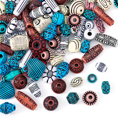 100g смешанные акриловые бусины/подвески в античном стиле, разнообразные