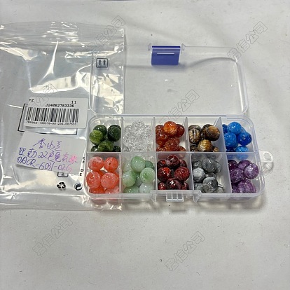 10 colores 80 piezas cuentas acrílicas opacas de dos tonos, caparazón de tortuga
