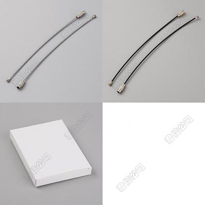 40piezas 2 colores resistentes 304 llaveros de cable de alambre de acero inoxidable, llaveros recubiertos de plástico para exteriores, colgar etiquetas de equipaje y portaetiquetas de identificación