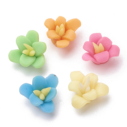 Polymère fait main perles de fleurs d'argile