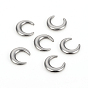 304 Stainless Steel Beads, No Hole/Undrilled, Double Horn/Crescent Moon