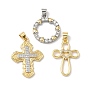 Латунные микропаве прозрачные подвески с фианитом