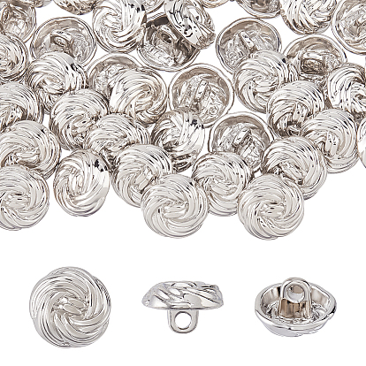 40шт. 1отверстия, кнопки с хвостовиком из цинкового сплава, цветок