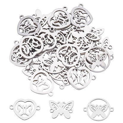 Stainless Steel Links, Laser Cut, Butterfly