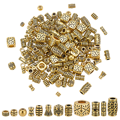 168 шт 12 стиль бусины-распорки сплава тибетского стиля, колонка и овальные