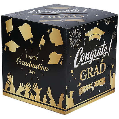 1штука: бумажные коробки для голосования на выпускной вечеринке, коробки для выпускных открыток, квадратный