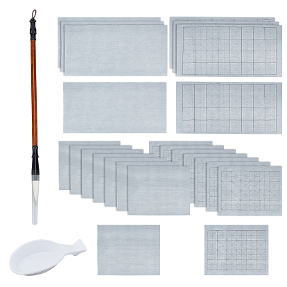 Практика китайской каллиграфии или набор кандзи, включая кисти для китайской каллиграфии, волшебная ткань водное письмо, контейнеры для чернил