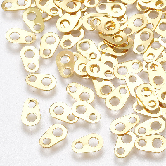 Iron Chain Tabs, Chain Extender Connectors, Nickel Free, Oval