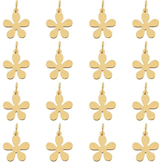 Латунь прелести, с прыжковых колец, цветок