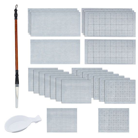 Практика китайской каллиграфии или набор кандзи, включая кисти для китайской каллиграфии, волшебная ткань водное письмо, контейнеры для чернил