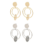 Brass Ear Studs, Round