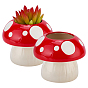 Ornements de vases en porcelaine à pois en forme de champignon, Pot pour plante grasse, décoration intérieure