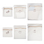3Pcs 3 Styles Polyester Mesh Zipper Laundry Bags, Rectangle
