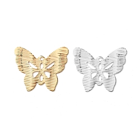 Brass Pendants, Long-Lasting Plated, Cadmium Free & Lead Free, Hollow, Butterfly