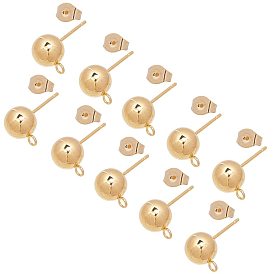 304 из нержавеющей стали, с петлей, ушная гайка / спинка для сережек и контейнер с бусинами