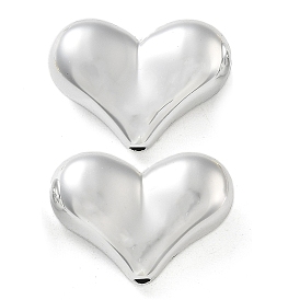 Plating Acrylic Beads, Heart