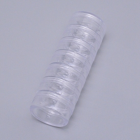 Plastic Refillable Cream Jar, with Aluminium Screw Lid & Inner Cover, Empty Portable Cosmetic Containers, Column