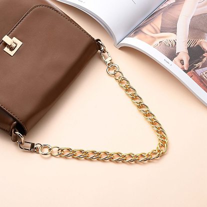 Bag Handles, Wallet Chains, with Zinc Alloy Swivel Clasps, Aluminum Double Link Chains, for Bag Straps Replacement Accessories