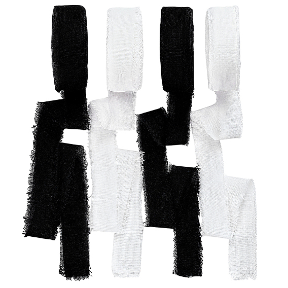 4 рулоны 2 цветная хлопковая и льняная лента, для пошива аксессуаров