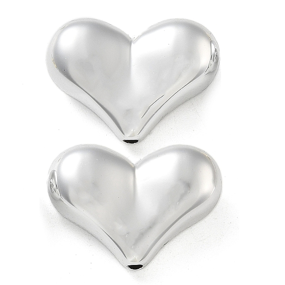 Plating Acrylic Beads, Heart